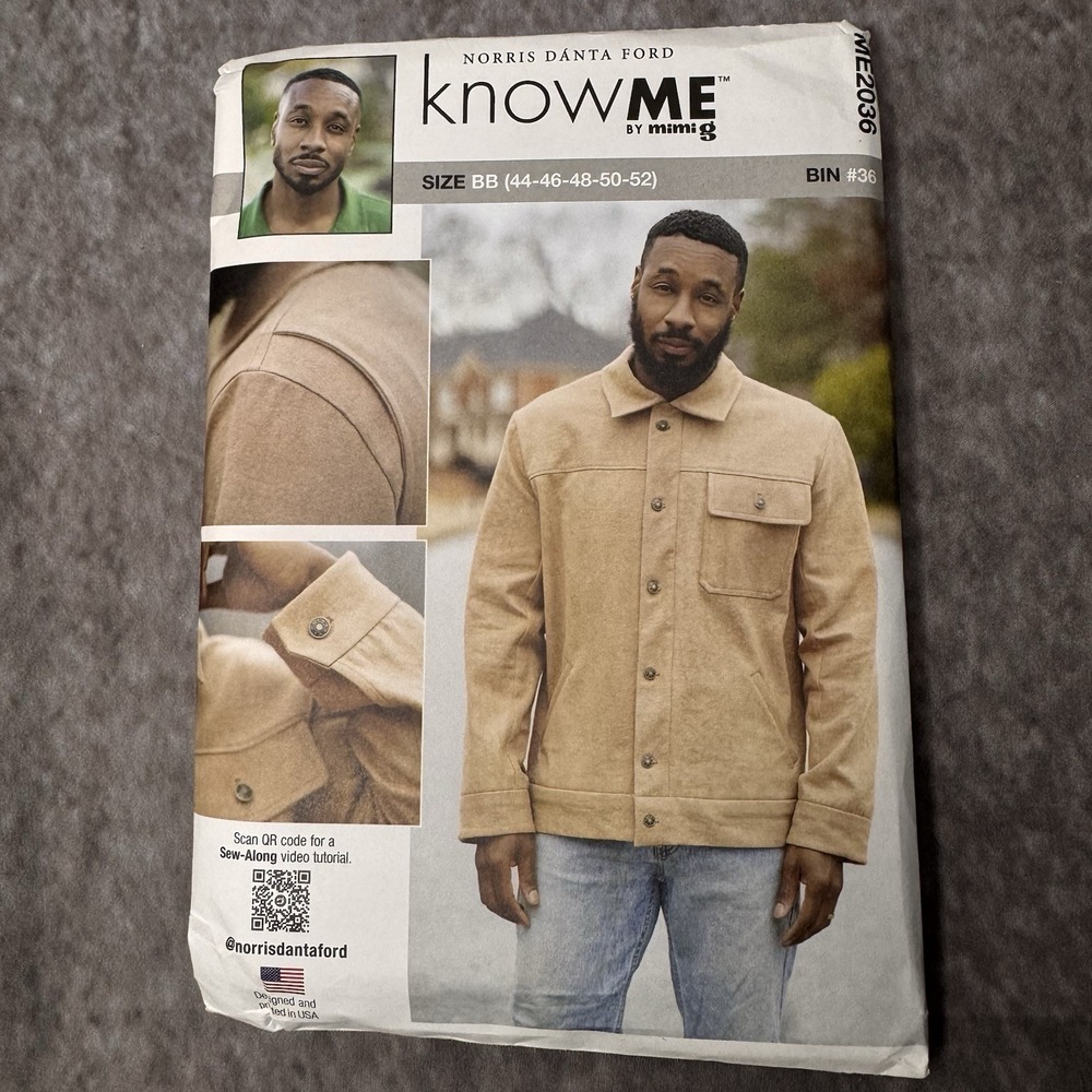 Know Me Pattern ME2036 Men's Mimi G Jacket BB 43-52 Uncut